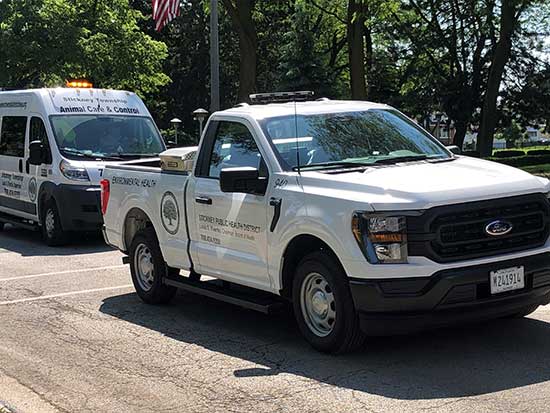 Stickney Township Trucks participate in Forest View Pet Parade